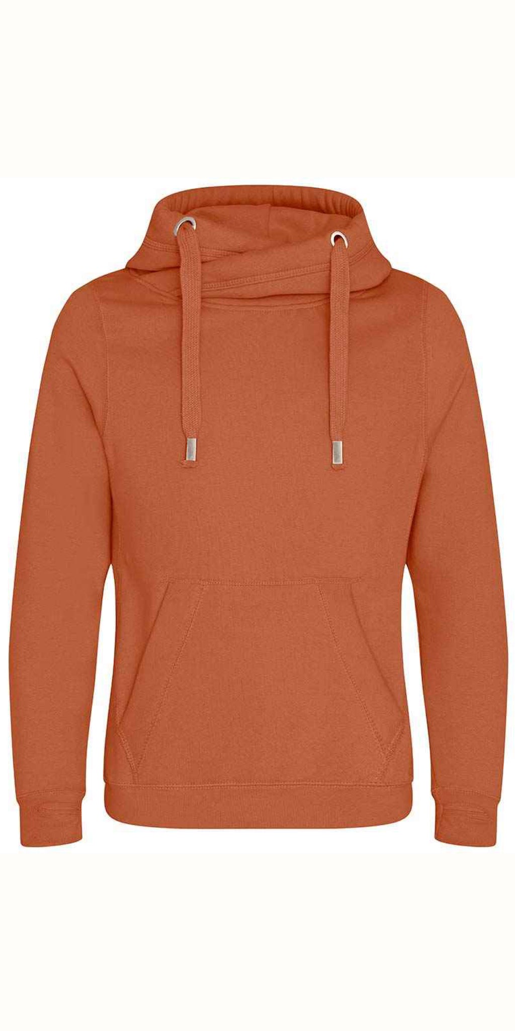 Cosy Cross Neck Hoodie in Ginger Biscuit