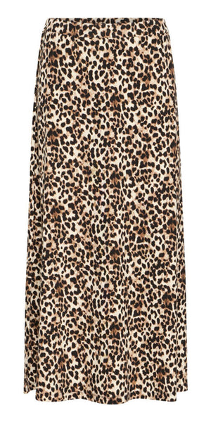 PULZ CHARLOTTE Skirt in Brown Animal Print