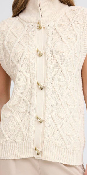 ICHI DESTAN Waistcoat in Sandshell