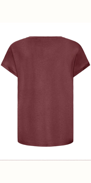 b young SELITA O Neck T Shirt in Port Royale