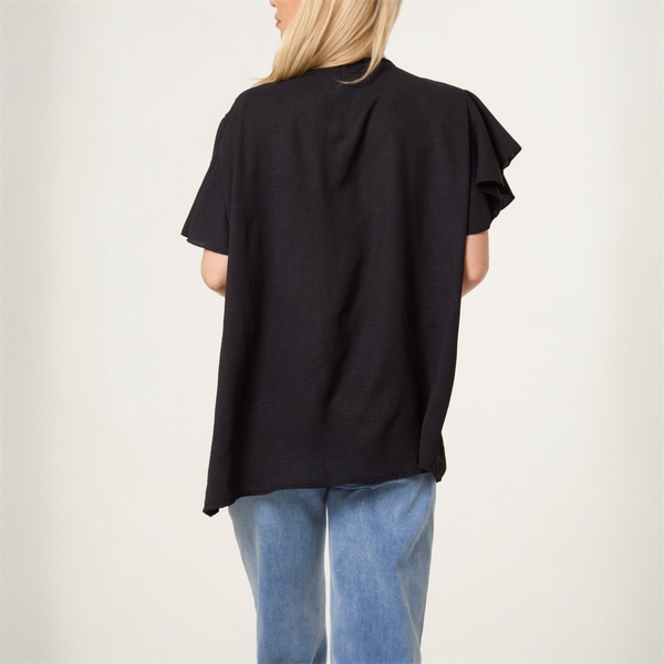 Ruffle Neck Frill Sleeve Blouse (various colours) - TheSecretCloset.Boutique