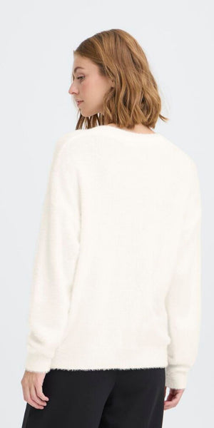 ICHI BRULA Cardigan in Cloud Dancer