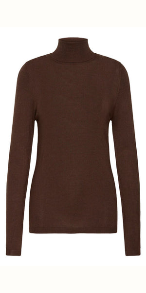 ICHI MAFA Roll Neck in Coffee Bean