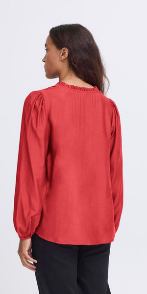 ICHI KARLANI Blouse in Red Dhalia