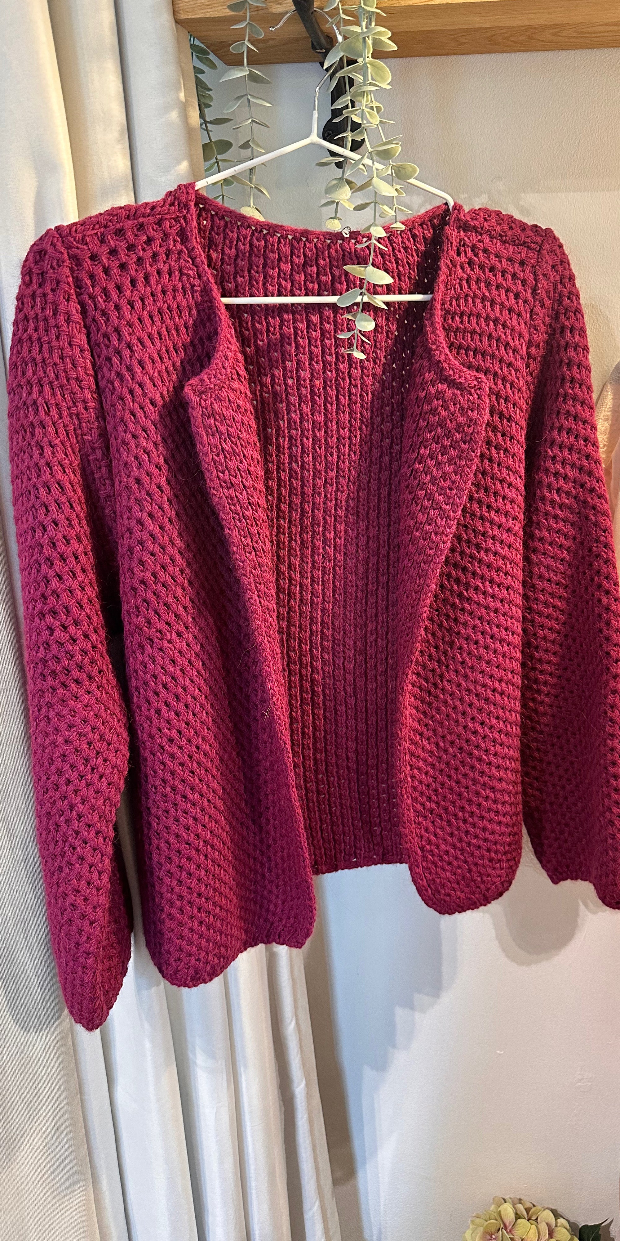 Loop knit cardigan store