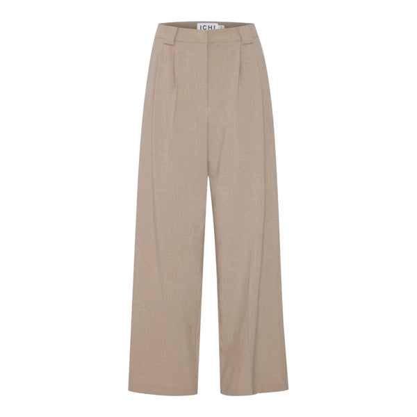 ICHI TANNIE Trousers in Tan Melange - TheSecretCloset.Boutique