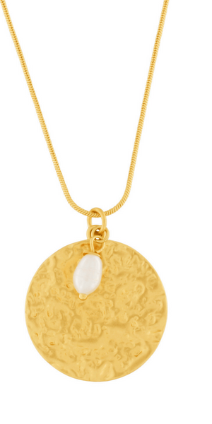 AUDREY Adjustable Pearl Dot Necklace in Gold (pre order)