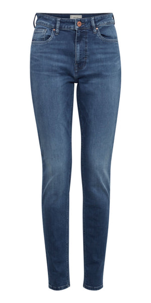 PULZ JOY High Rise Skinny Jean in Medium Blue (32inch leg)
