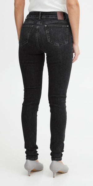 PULZ JOY High Rise Skinny Jean in Black (32inch leg)