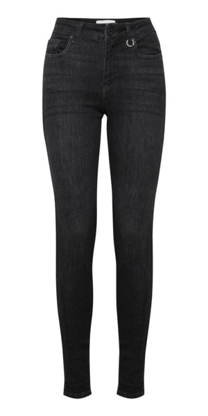 PULZ JOY High Rise Skinny Jean in Black (32inch leg)