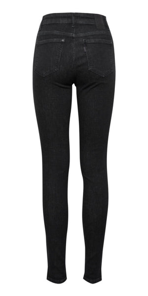 PULZ JOY High Rise Skinny Jean in Black (32inch leg)