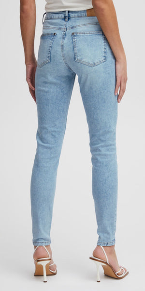 PULZ JOY High Rise Skinny Jean in Light Blue (30inch leg)