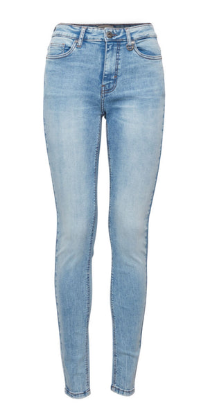 PULZ JOY High Rise Skinny Jean in Light Blue (30inch leg)