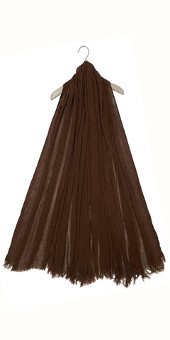 Plain Lightweight Luxe Scarf in Chocolate