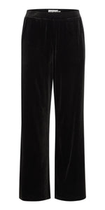 ICHI LAVANNY Velvet Trousers in Black