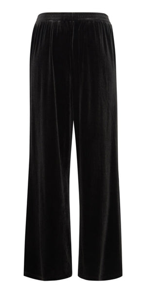 ICHI LAVANNY Velvet Trousers in Black