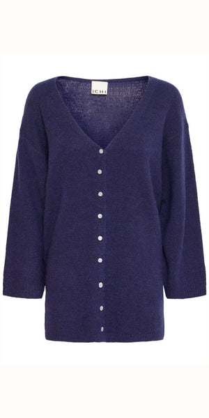 ICHI KAMARA Cardigan in Patriot Blue