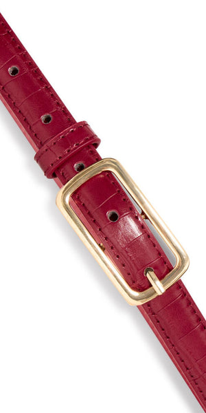 ICHI CASHA Belt in Red Dahlia