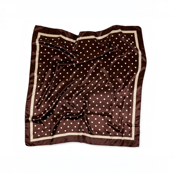 CHALK Wren Scarf | Small Spot | Brown