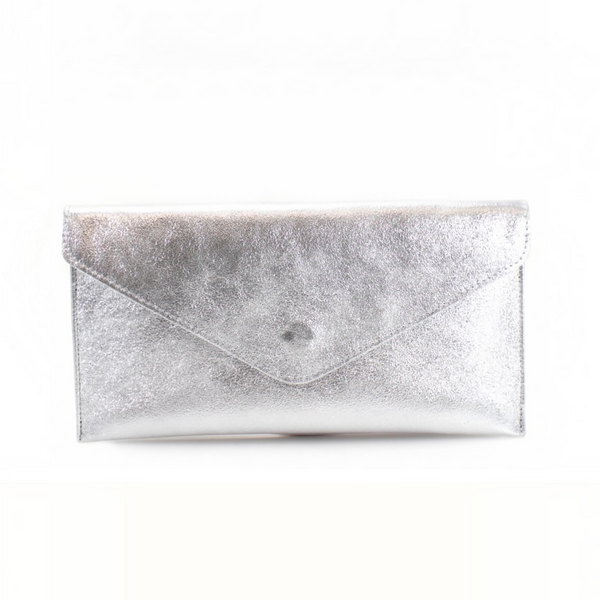 Leather Metallic Clutch Bag (various colours)