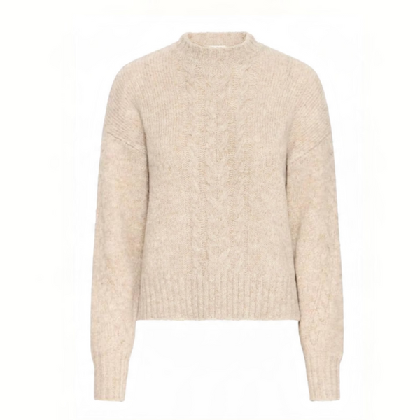 b young ONORMA Jumper in Oatmeal Melange - TheSecretCloset.Boutique