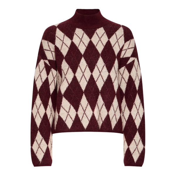 b young NAFTA Argyle Jumper in Port Royale - TheSecretCloset.Boutique