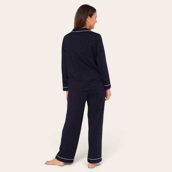 Womens Soft Touch Piped Pyjamas: 16-18 - TheSecretCloset.Boutique