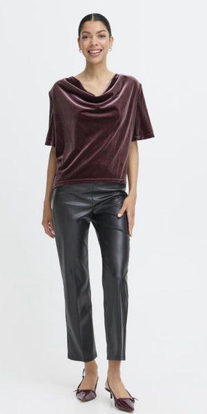 b young PERLINA Draping Blouse in Fudge