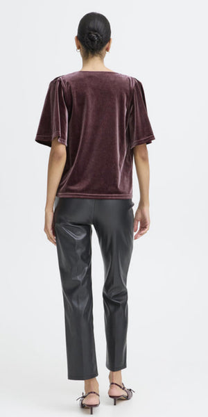 b young PERLINA Draping Blouse in Fudge