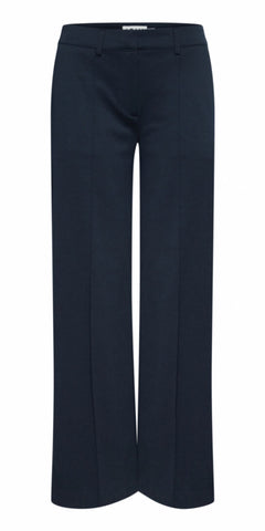 ICHI KATE Wide Leg Office Trousers in Total Eclipse
