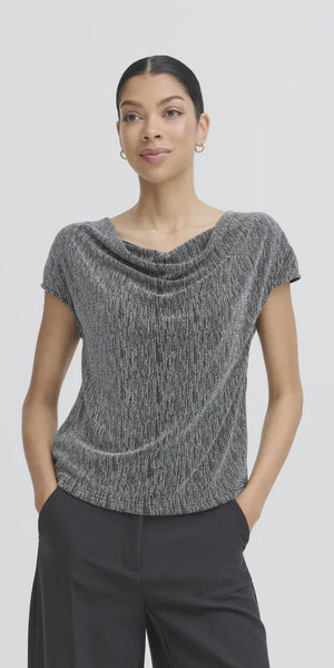 b young SHILOH Top in Silver Mix