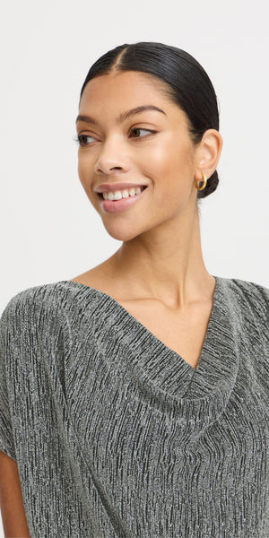 b young SHILOH Top in Silver Mix