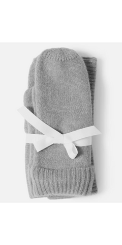 b young VARONIA Hat & Gloves Set in Mid Grey Melange
