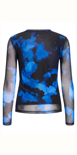 b young PALOMA Mesh Top in Soft Cloud