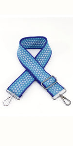 Bag Strap in Blue Dots