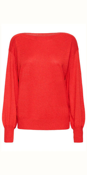 ICHI MOPAZ Knit in Racing Red