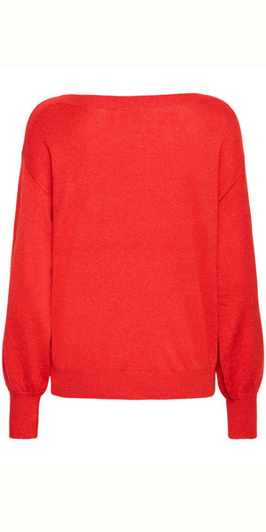 ICHI MOPAZ Knit in Racing Red