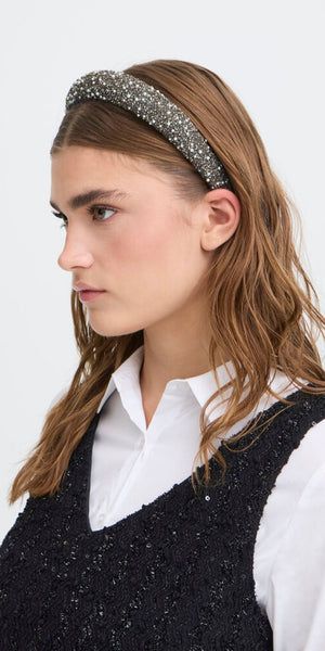 ICHI CARLY Headband in Shale