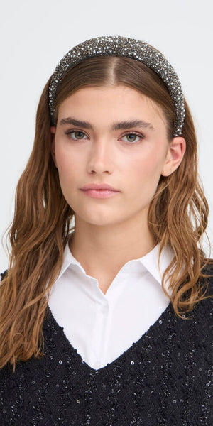 ICHI CARLY Headband in Shale