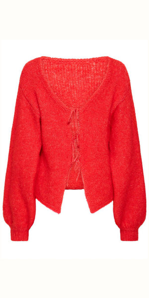 ICHI DABRIA Cardigan in Racing Red