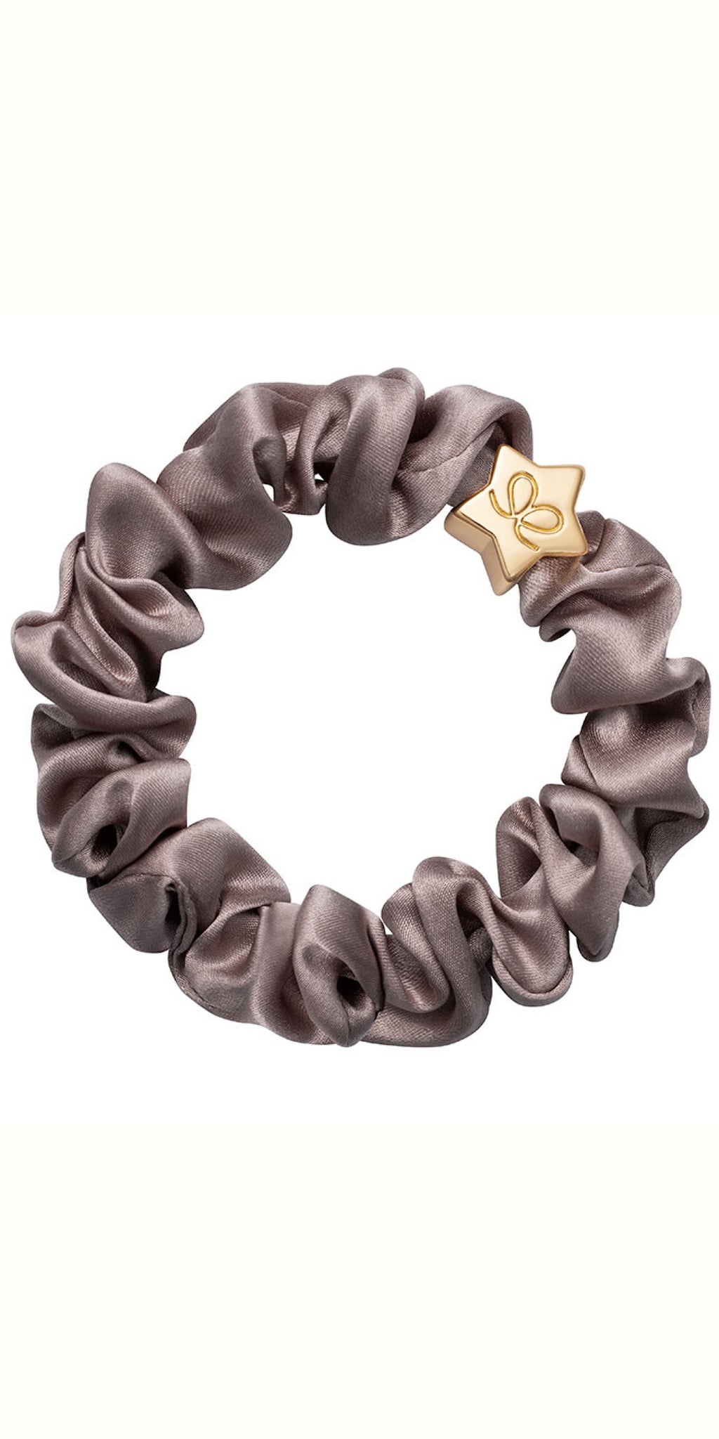 By Eloise Gold Star on Iced Latte Silk Scrunchie