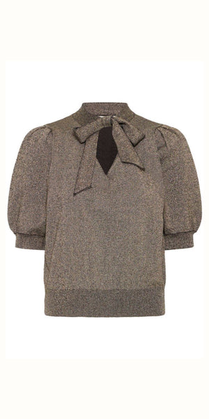 b young MOBBE Bow Jumper in Gold