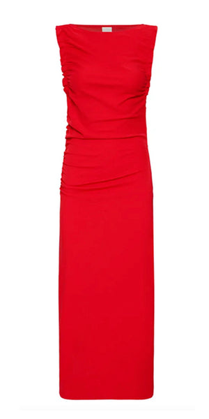 ICHI MATINE Dress in Racing Red
