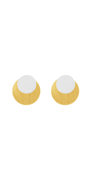 THEIA 2 Tone Post Earring in Gold & Silver