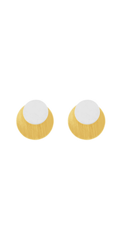 THEIA 2 Tone Post Earring in Gold & Silver