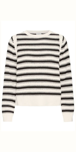 b young MIKALA Stripe Jumper in Meteorite Stripe