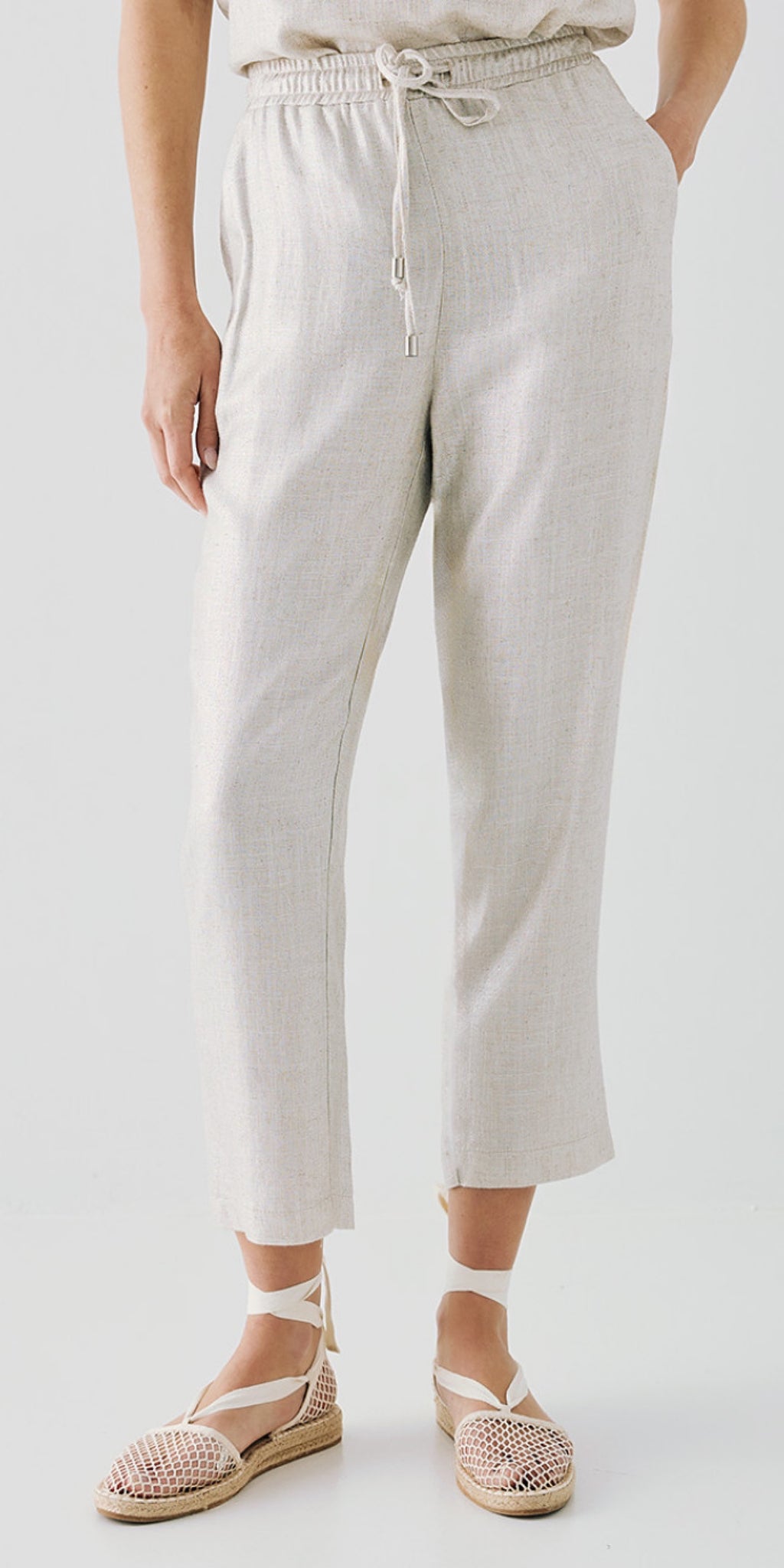 ACCESS Metallic Effect Linen Trousers