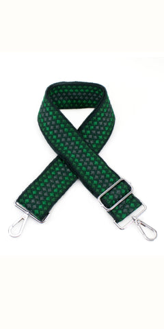Bag Strap Green Embroidered