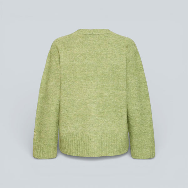 ICHI BALING Cardigan in Iguana Melange - TheSecretCloset.Boutique