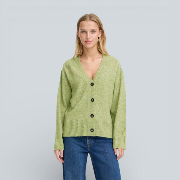ICHI BALING Cardigan in Iguana Melange - TheSecretCloset.Boutique